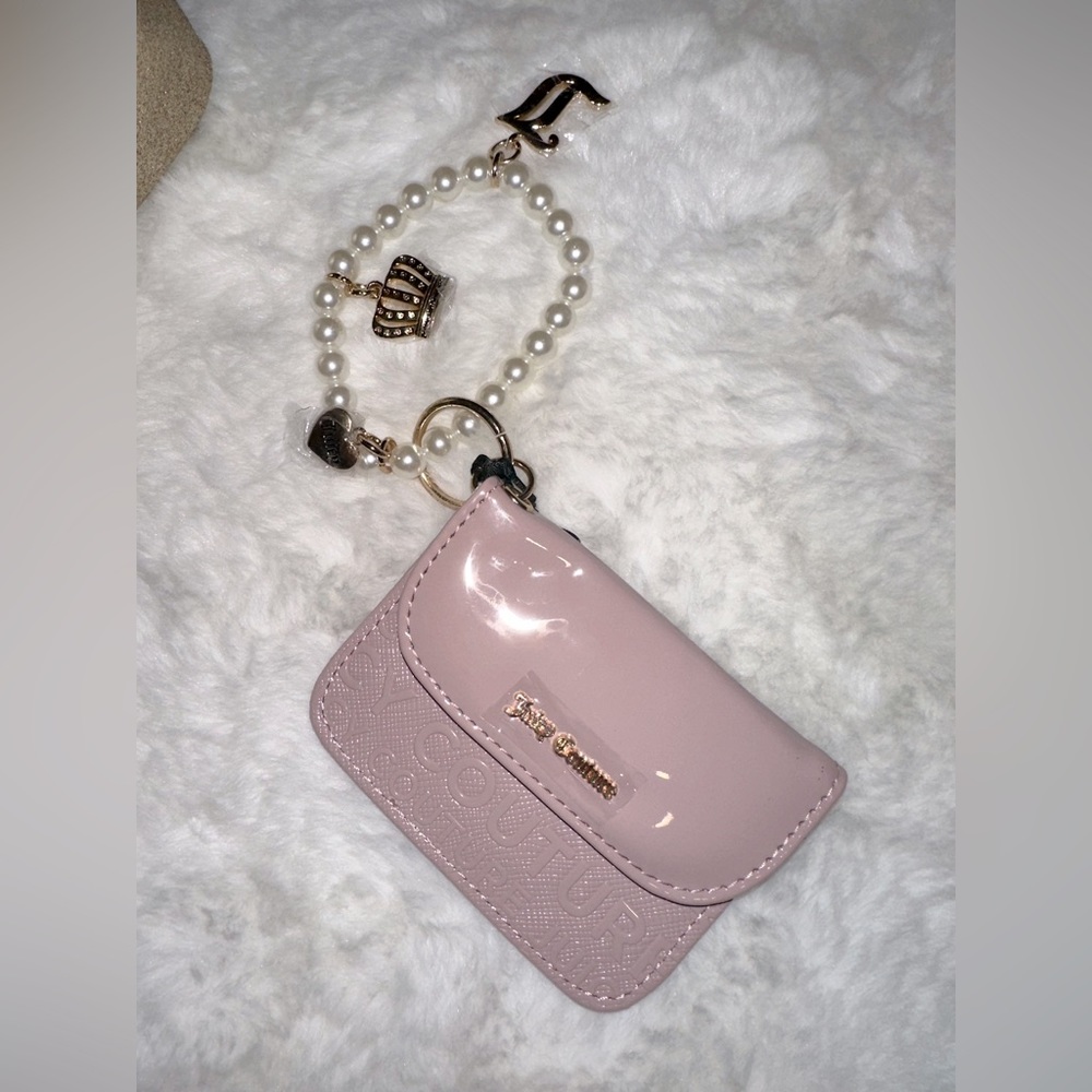 Juicycouture card holder pink pearl